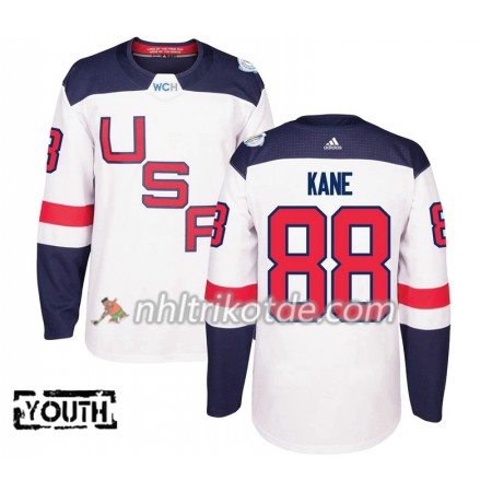 USA Trikot Patrick Kane 88 2016 World Cup Weiß Premier - Kinder